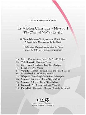 Illustration de L'Alto classique - Niveau 1 : 11 arrangements de chefs d'œuvres de la musique classique