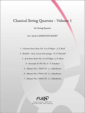 Illustration bach js quatuors a cordes classiques v 1