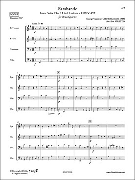 Illustration de Sarabande de la Suite N° 11 HWV 437