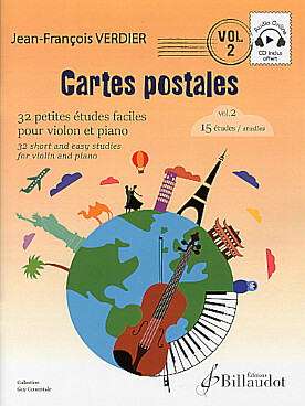 Illustration de Cartes postales : 32 pièces faciles en forme d'études - Vol. 2 : 15 études