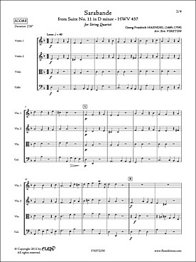 Illustration de Sarabande de la Suite N° 1 en ré m