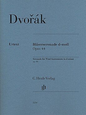 Illustration de Sérénade op. 44 en ré m pour vents (2 hautbois, 2 clarinettes, 2 bassons, contrebasson ad lib., 3 cors), violoncelle et contrebasse
