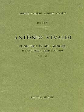 Illustration de Concerto RV 416 en sol m pour violoncelle, cordes et basse continue