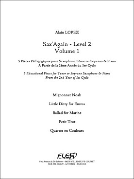 Illustration lopez sax' again niveau 2 vol. 1 (tenor)