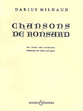 Illustration de Chansons de Ronsard pour voix haute et piano