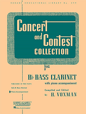 Illustration de Concert and contest collection - Accompagnement piano pour clarinette basse