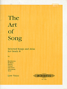Illustration de The ART OF SONG : selected songs and arias for grade 8 for low voice