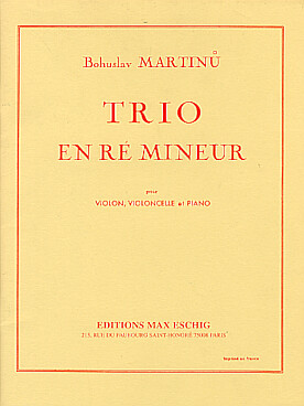 Illustration martinu trio en re min