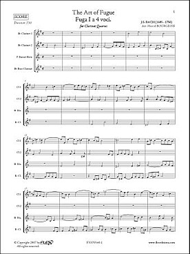 Illustration de L'Art de la fugue : fugue N° 1 (tr. Bourgeois)