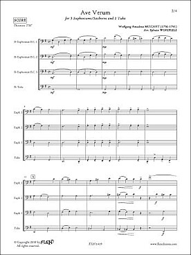 Illustration de Ave Verum pour quatuor d'euphoniums