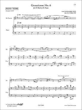 Illustration de Gnossienne N° 6 (tr. Vireton)