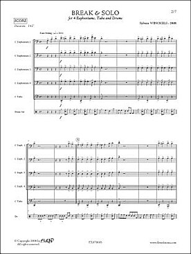 Illustration de Break & solo pour quatuor d'euphoniums, tuba et batterie