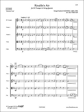Illustration de Air de Rinaldo pour trompette et quatuor à cordes
