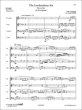 Illustration de The Londonderry air pour trompette, cor, trombone et tuba