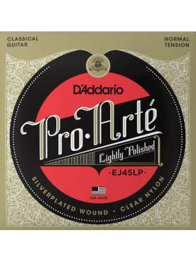 Illustration de CORDES D'ADDARIO EJ45LP composites légèrement polies tirant normal - Jeu complet