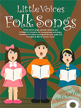 Illustration de LITTLE VOICES FOLK SONGS pour 2 voix et piano