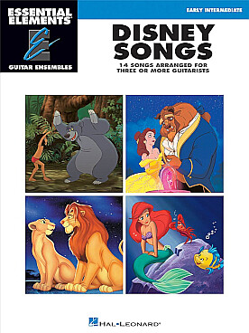 Illustration de 14 Disney songs arrangées pour trio ou ensemble (niveau facile/intermédiaire)