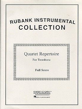 Illustration de Quartet repertoire pour trombone 1, trombone 2, trombone 3 ou baryton clé de sol ou fa, trombone 4 ou tuba conducteur et parties