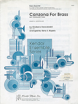 Illustration de Canzona for brass from Fiori Musicali