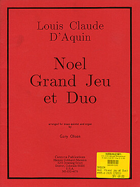 Illustration de Noël Grand Jeu et Duo pour quintette de cuivres et orgue