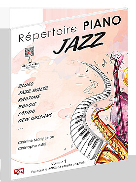 Illustration de RÉPERTOIRE PIANO JAZZ - Vol. 1 avec support audio et vidéo, à partir de la 1re année
