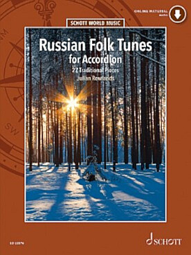 Illustration russian folk tunes accordeon