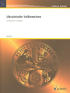Illustration de UKRAINISCHE VOLKSWEISEN pour voix haute et guitare (ukrainien/allemand)