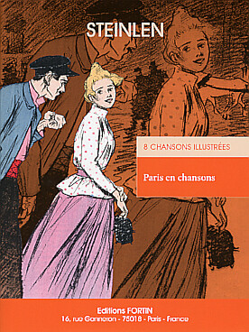 Illustration de PARIS EN CHANSONS paroles et chant fac-similés de 8 chansons illustrées par Steinlen