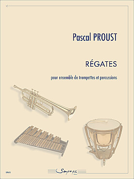 Illustration de Régates pour ensemble de trompettes et percussions