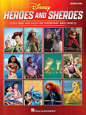 Illustration de DISNEY HEROES AND SHEROES - Big note piano