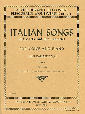 Illustration de ITALIAN SONGS of the 17e & 18e - Vol. 1 voix moyenne
