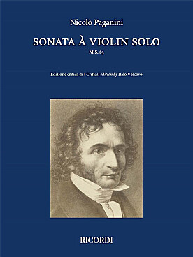 Illustration paganini sonata a violin solo (m.s. 83)