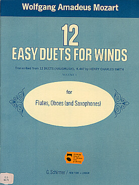 Illustration mozart 12 easy duets for winds vol. 1