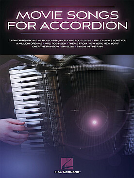 Illustration movie songs for accordion