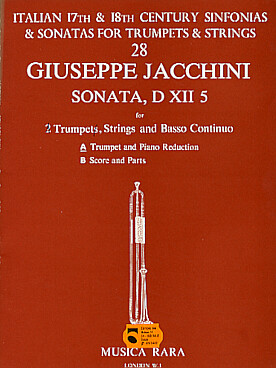 Illustration jacchini sonate n° xii/5 en re maj