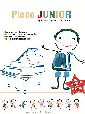 Illustration piano junior, apprendre piano