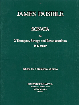 Illustration de Sonate pour 2 trompettes, cordes et basse continue, réd. piano