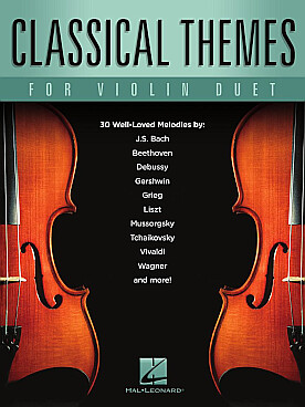 Illustration classical themes for violin duet