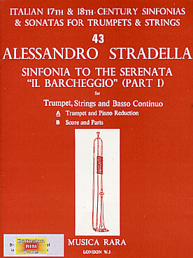 Illustration de Sinfonia to the serenata "Il Barcheggio" pour trompettes, cordes et basse continue, réd. piano