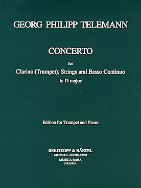 Illustration de Concerto pour trompette, cordes et basse continue, réd. piano
