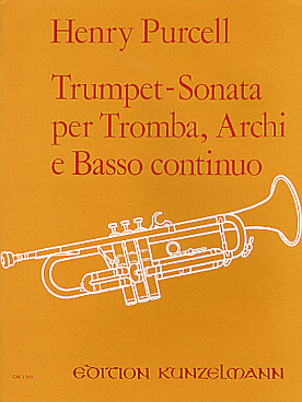 Illustration de Sonate pour trompette, cordes et basse continue, réd. piano   