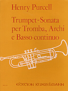 Illustration de Sonate pour trompette, cordes et basse continue, réd. piano