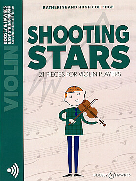 Illustration de Shooting stars (4e livre) : 21 pièces violon seul avec téléchargement (édition 2022)