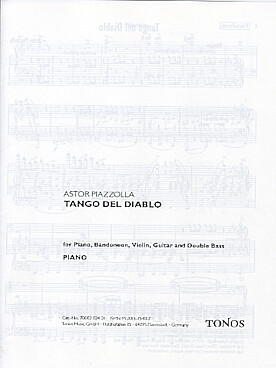Illustration de Tango del diablo pour bandonéon, violon guitare, contrebasse - Parties
