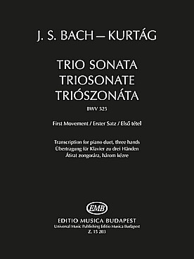Illustration de 1er Mouvement de la Sonate en trio N° 1 BWV 525 pour piano 3 mains
