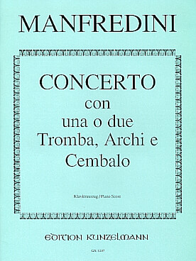 Illustration de Concerto pour 1 ou 2 trompettes, cordes clavecin, réd. piano