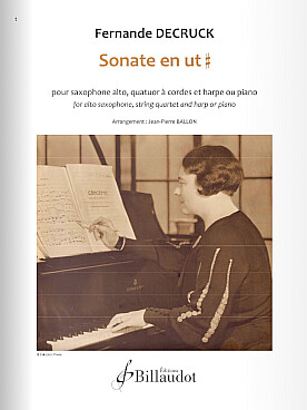 Illustration de Sonate en do # m pour saxophone, quatuor à cordes et harpe (ou piano)