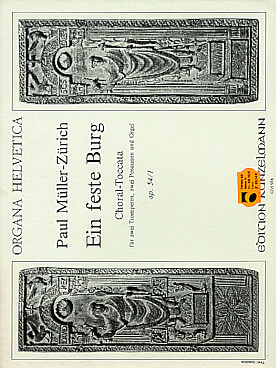 Illustration de Ein Feste Burg op. 54/1 pour 2 trompettes, 2 trombones et orgue