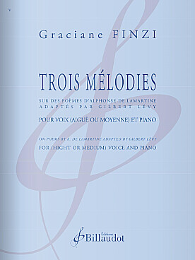 Illustration de Trois Mélodies sur des poèmes de Lamartine pour voix et piano