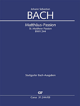 Illustration de Passion selon St Mathieu BWV 244 (SATB et piano, en allemand)